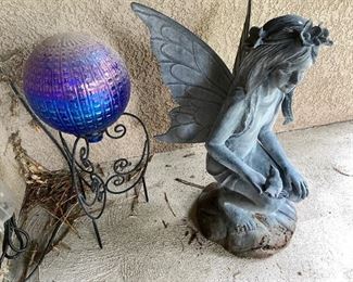 Outdoor Decorative Globe & Fairy