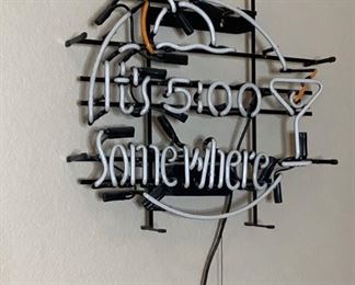  It's 5:00 Somewhere Neon Sign
