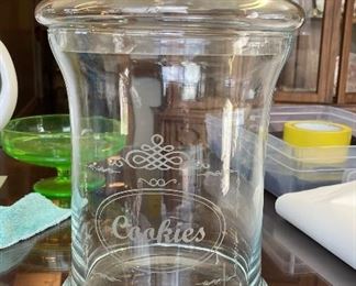 Large glass cookie jar