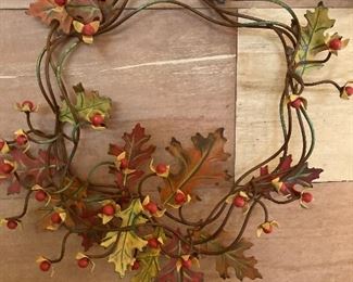 Metal autumn wreath