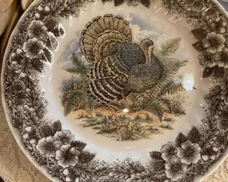 Stack of turkey plates. Myott factory archives - Churchill