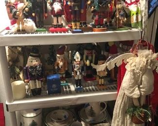 nut crackers and Spode Christmas dishes