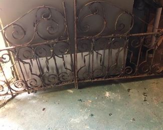 small antique wrought iron gates