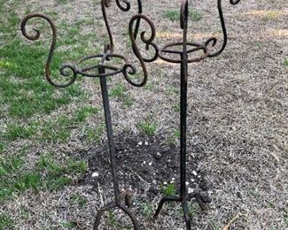 pr wrought iron plant stands