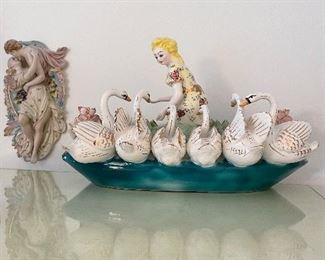 Ceramic Dove Figurine Bowl