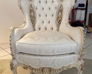 French Provincial Chair. Measures 32" x 34" x 45". BUY IT NOW! $300