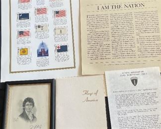 Historic American Flag Stamps and Book