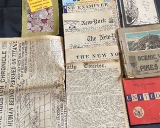 Historic Newspaper Reproductions and Vintage Tourist Books