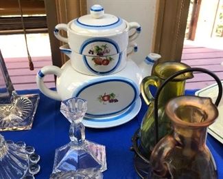 Tea[pot creamer and Sugar Combo Made in Japan