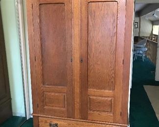 Wonderful Wardrobe with key from German Town.  Lower Drawer