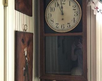Sessions Walnut Clock.  Pendulum needs to be replaced.