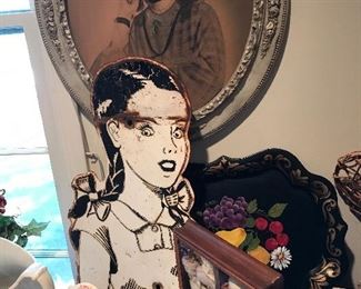 Now this embossed 3d metal sign is a bit of a mystery.  We have come close...still researching