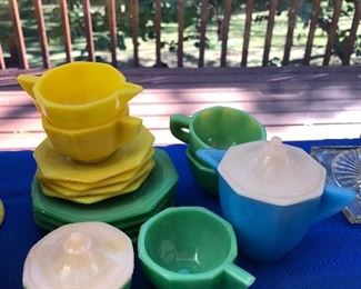 Akro Jadite Childs Dishes