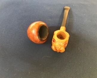 Small carved pipe.  Beautiful pipe bowl