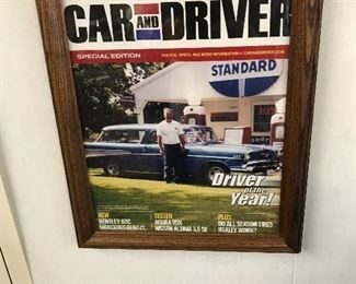 Look at these framed pictures of the special Edition of "Car and Driver" featuring the Chevrolet Nomad
