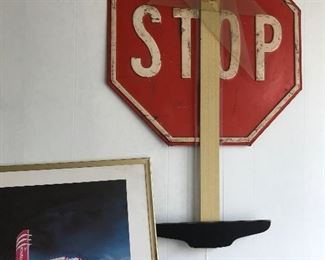 Street sign - "Stop"!  Wonder where that came from