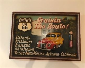 Cruisin The Route! 3D framed plaqued
