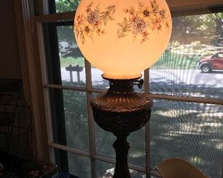 Another wonderful table lamp with painted globe
