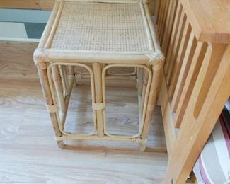 1 of 2 bamboo side tables