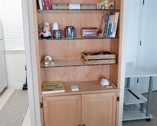 Bookcase with glass shelving