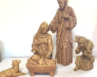 Large Manger Sculpted Figures