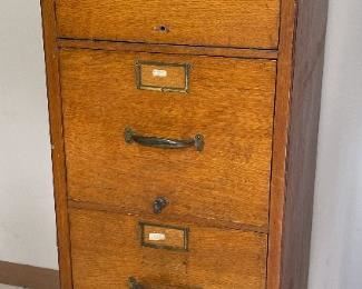Antique 4 Drawer File Cabinet