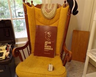 vintage wing back chair