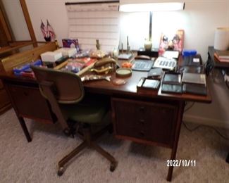 desk & chair, & office supplies