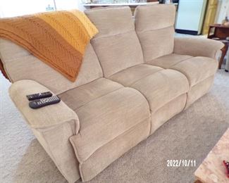 electric reclining sofa & matching loveseat