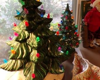 christmas trees, porcelain