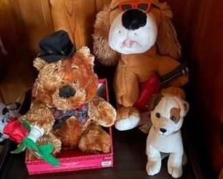 Large selection of new stuffed animals (with tags) - some with animation