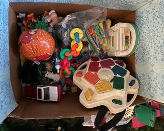 Assorted toys. 