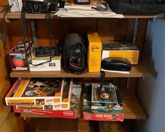 Cameras and accessories.