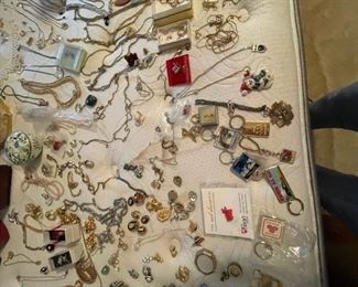 Large selection of jewelry.