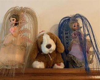 Dolls and plush animals.