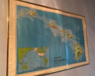 National Geographic state map of Hawaii. 