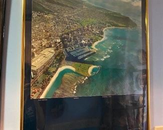 Framed Hawaii Poster.