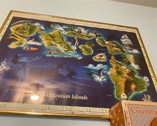 Hawaiian Islands Poster.