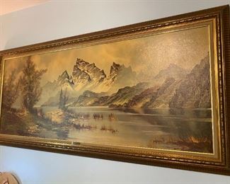 Framed mountain scene.