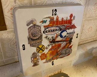 Train clock. 