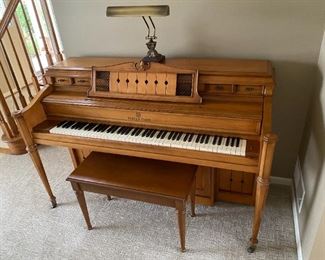Vintage Story & Clark Upright Piano with bench