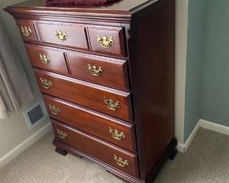 Solid Cherry Colonial style Hi-Boy Dresser by Pennsylvania House Sumter Cabinet Co.  