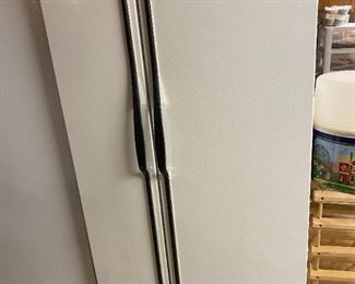 Whirlpool  Side by Side 20 Cu. Ft. Refrigerator/Freezer                           Model ED20GK                                                                       Measures: 32" wide x 29" deep x 66" tall                                                                       Please note: This item may be sold ahead of the Sale