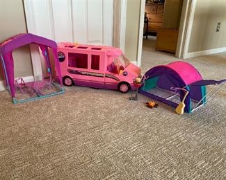 Vintage Mattel Barbie Starlight Magical Motor Home with accessories  