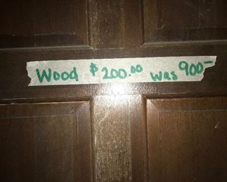 Wood 200$. Was 900.00

Now 100