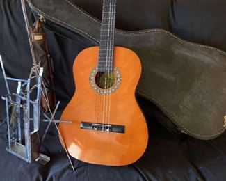 Global 6 String Guitar With Case And Music Stand https://ctbids.com/estate-sale/17888/item/1782592