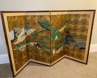 Gold vintage Asian screen