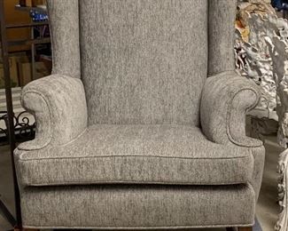 WJ Sloan wing chair recently reupholstered by Ramos of Newburgh, NY. Great job, Ramos!