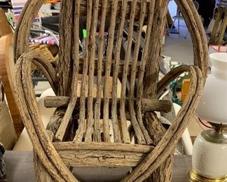 Child’s rustic bentwood chair