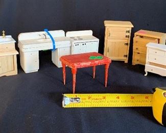 Vintage and new dollhouse furniture. 1” - 1’ scale.